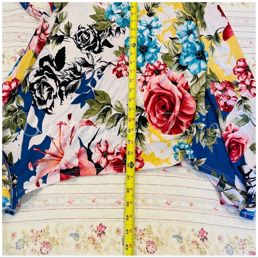 Floral Wrap Maternity Nursing Baby Shower Dress - Picture 9 of 13